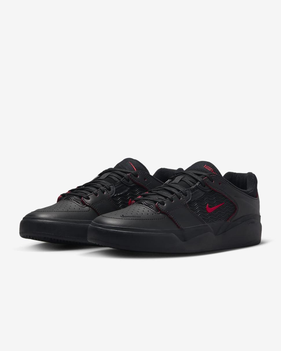 Nike SB Ishod Premium Black/Black/Black/University Red | Mens Nike Lifestyle