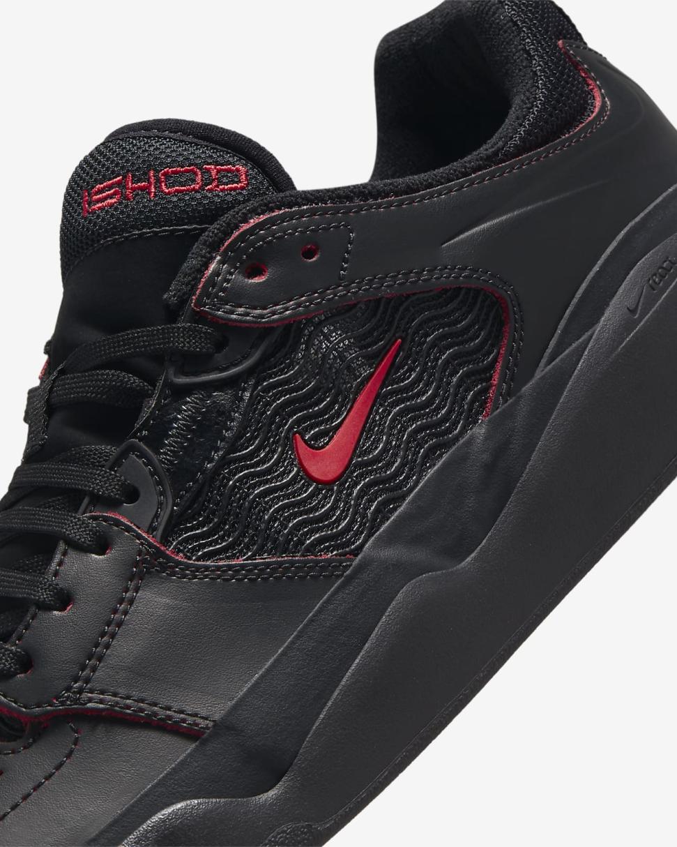 Nike SB Ishod Premium Black/Black/Black/University Red | Mens Nike Lifestyle
