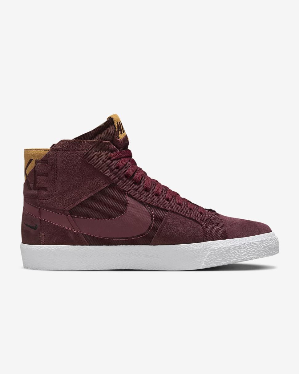 Nike SB Zoom Blazer Mid Premium Night Maroon/Night Maroon/White/Rosewood | Mens/Womens Nike Lifestyle