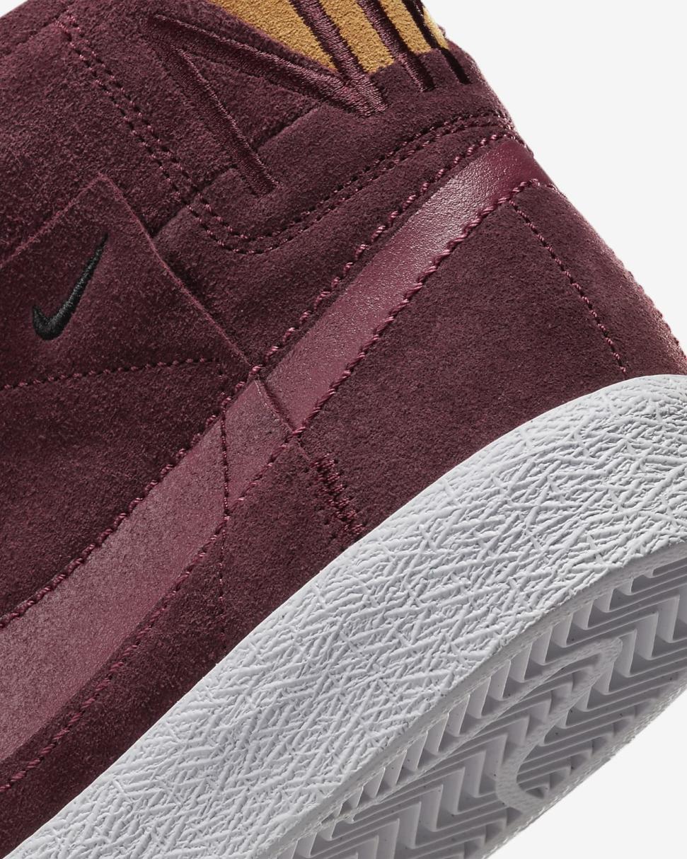Nike SB Zoom Blazer Mid Premium Night Maroon/Night Maroon/White/Rosewood | Mens/Womens Nike Lifestyle