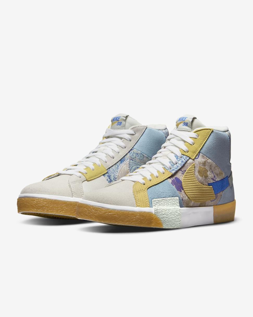 Nike SB Zoom Blazer Mid PRM Boarder Blue/Celery/Barely Green/Racer Blue | Mens/Womens Nike Lifestyle