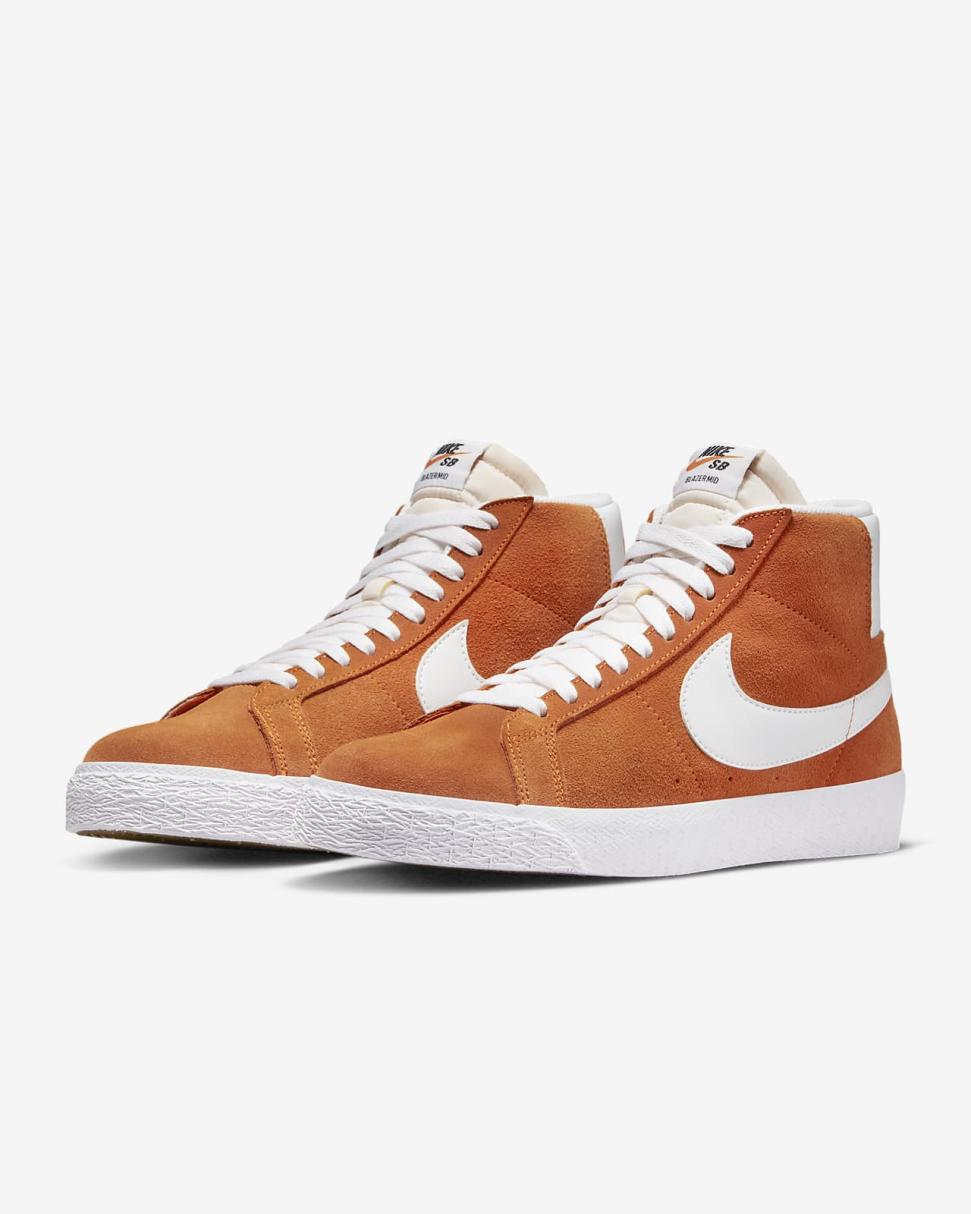 Nike SB Zoom Blazer Mid Safety Orange/Safety Orange/White/White | Mens/Womens Nike Lifestyle