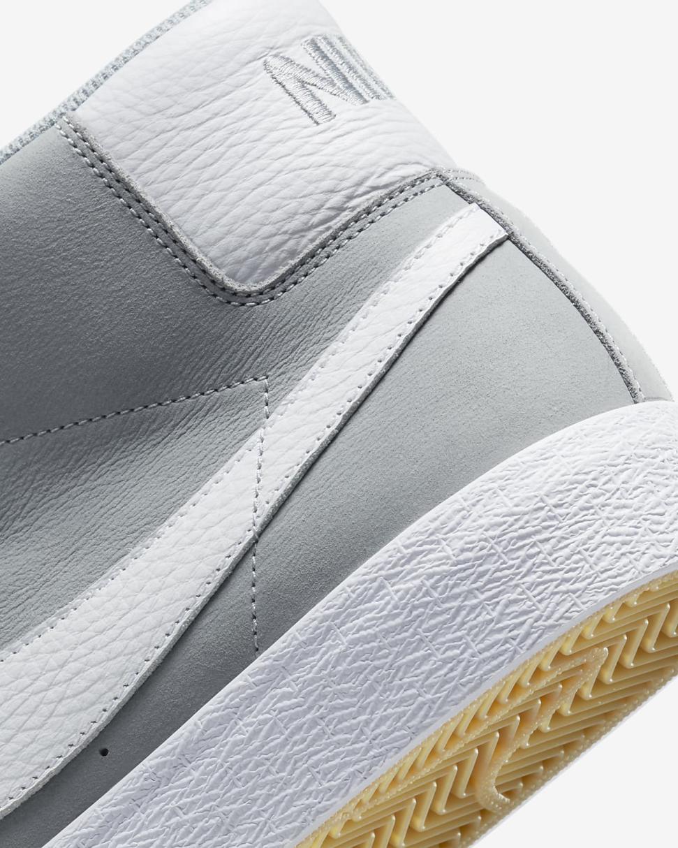 Nike SB Zoom Blazer Mid Wolf Grey/Wolf Grey/Gum Light Brown/White | Mens/Womens Nike Dunks & Blazers