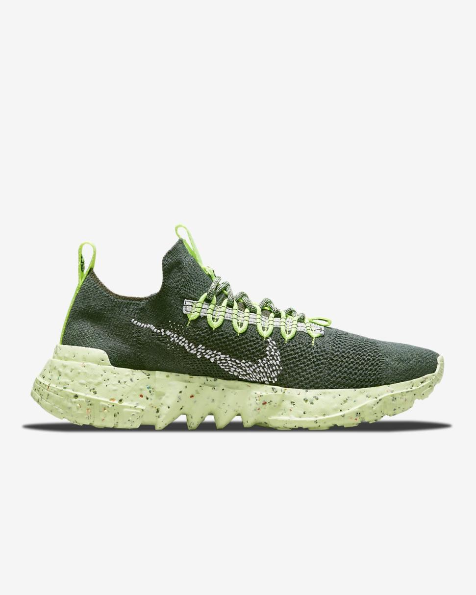 Nike Space Hippie 01 Carbon Green/Electric Green/Pro Green/White | Mens Nike First Day Kicks