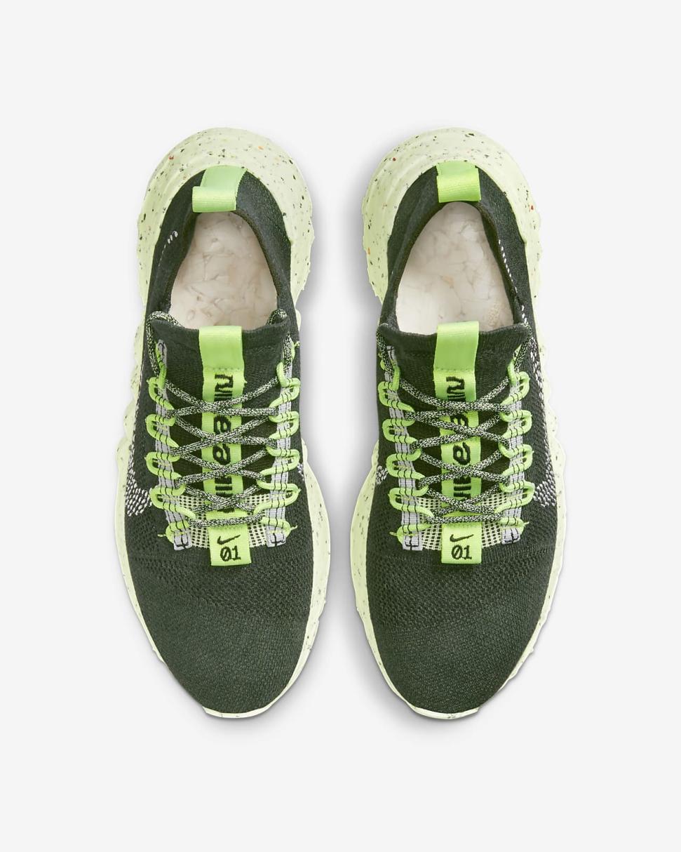 Nike Space Hippie 01 Carbon Green/Electric Green/Pro Green/White | Mens Nike First Day Kicks