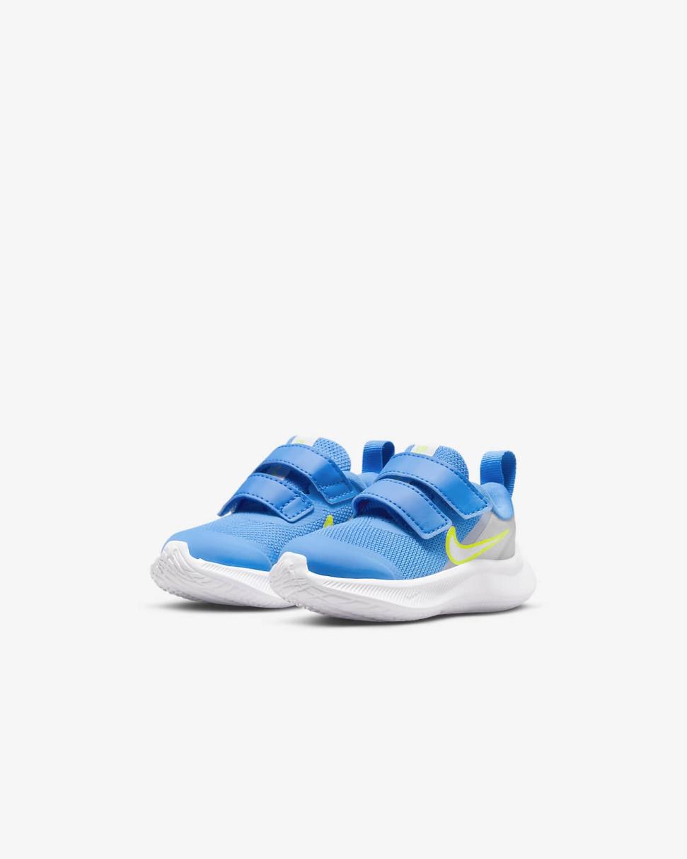 Nike Star Runner 3 Grey Fog/Photo Blue/Atomic Green/White | Kids Nike Lifestyle
