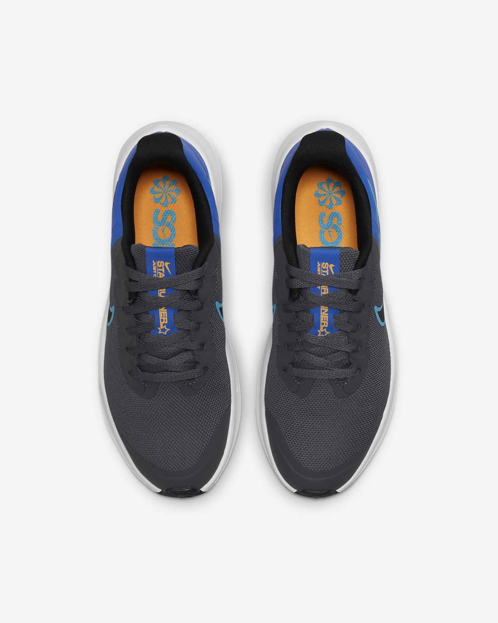 Nike Star Runner 3 Iron Grey/Blue Lightning/Racer Blue/Black | Kids Nike Running