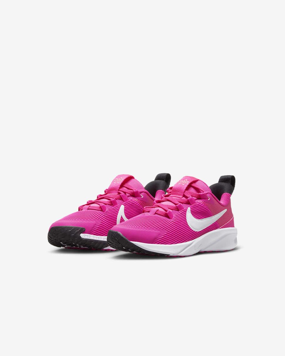 Nike Star Runner 4 Fierce Pink/Black/Playful Pink/White | Kids Nike Running