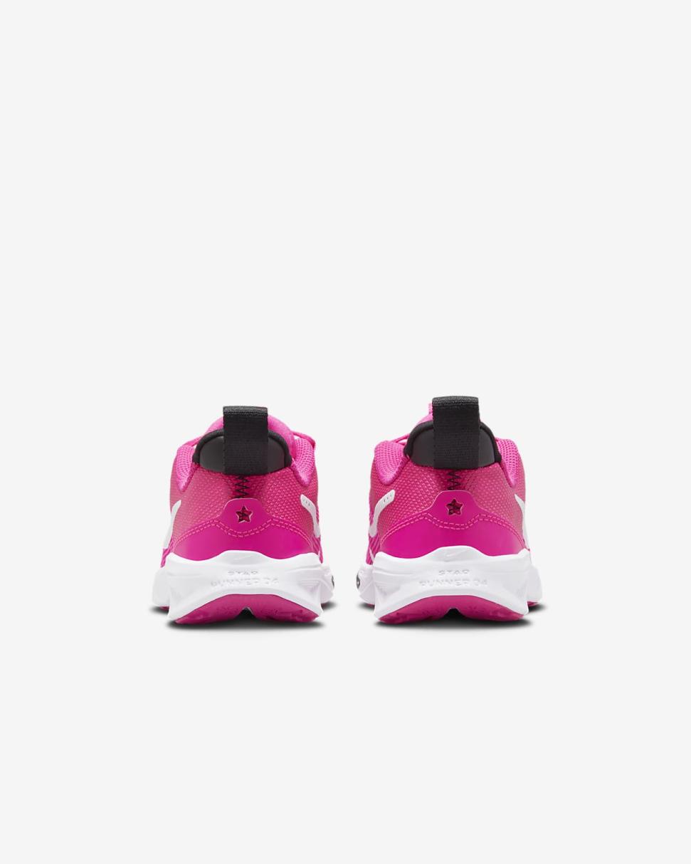 Nike Star Runner 4 Fierce Pink/Black/Playful Pink/White | Kids Nike Running
