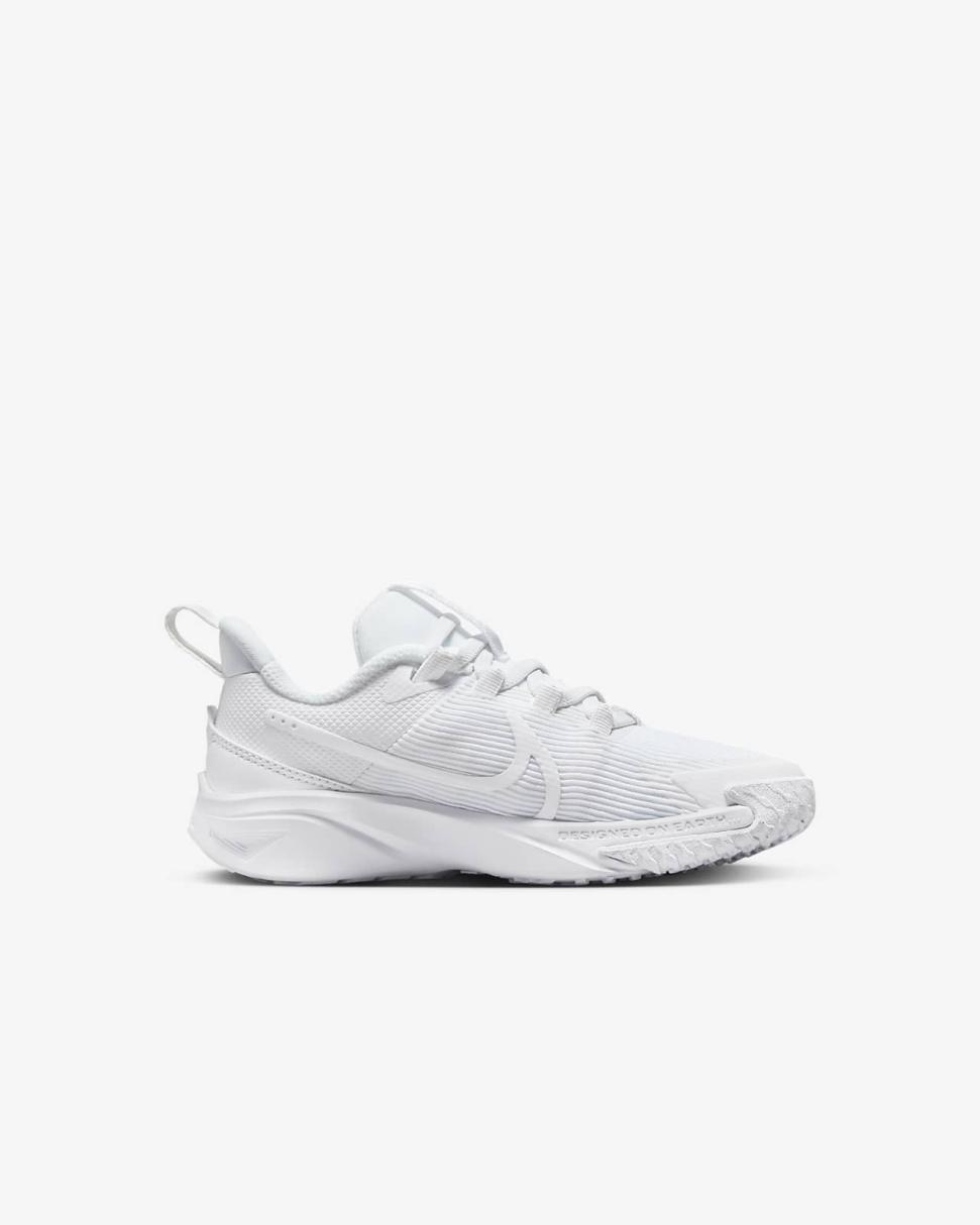 Nike Star Runner 4 White/White/Pure Platinum/White | Kids Nike Running