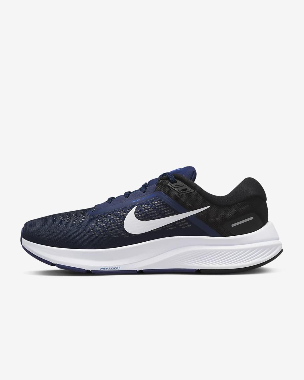 Nike Structure 24 Midnight Navy/Black/White/White | Mens Nike Running
