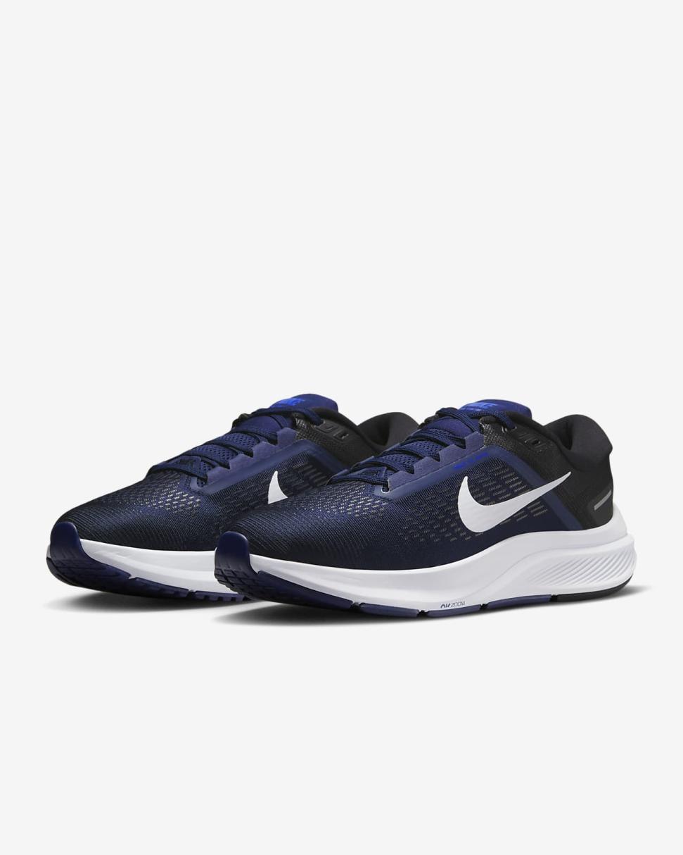 Nike Structure 24 Midnight Navy/Black/White/White | Mens Nike Running