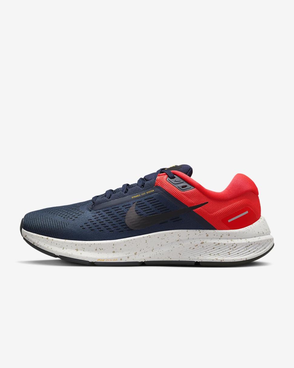 Nike Structure 24 Obsidian/Bright Crimson/White/Black | Mens Nike Running