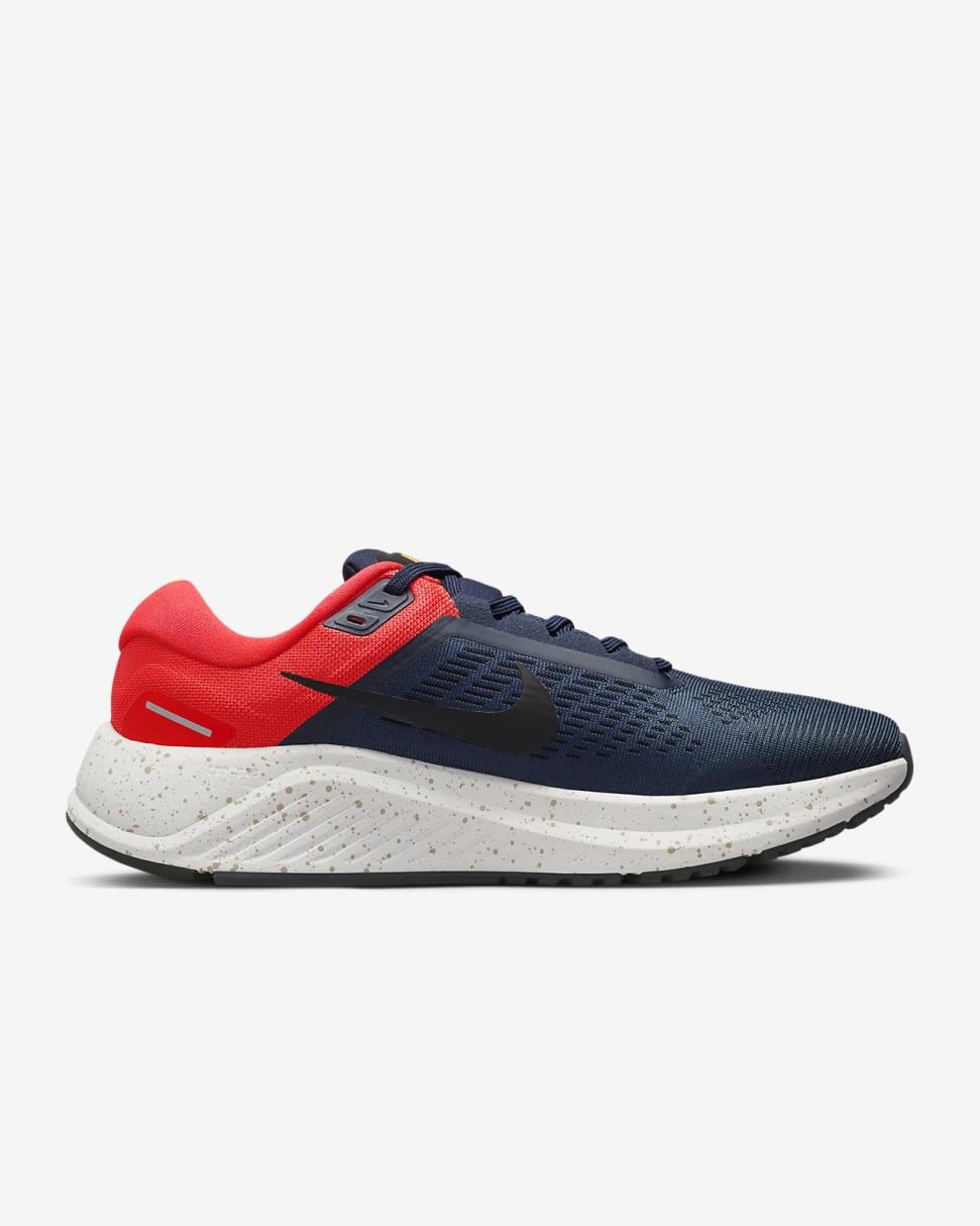 Nike Structure 24 Obsidian/Bright Crimson/White/Black | Mens Nike Running