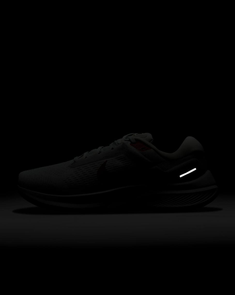 Nike Structure 24 Photon Dust/Platinum Tint/Black/Light Crimson | Mens Nike Running