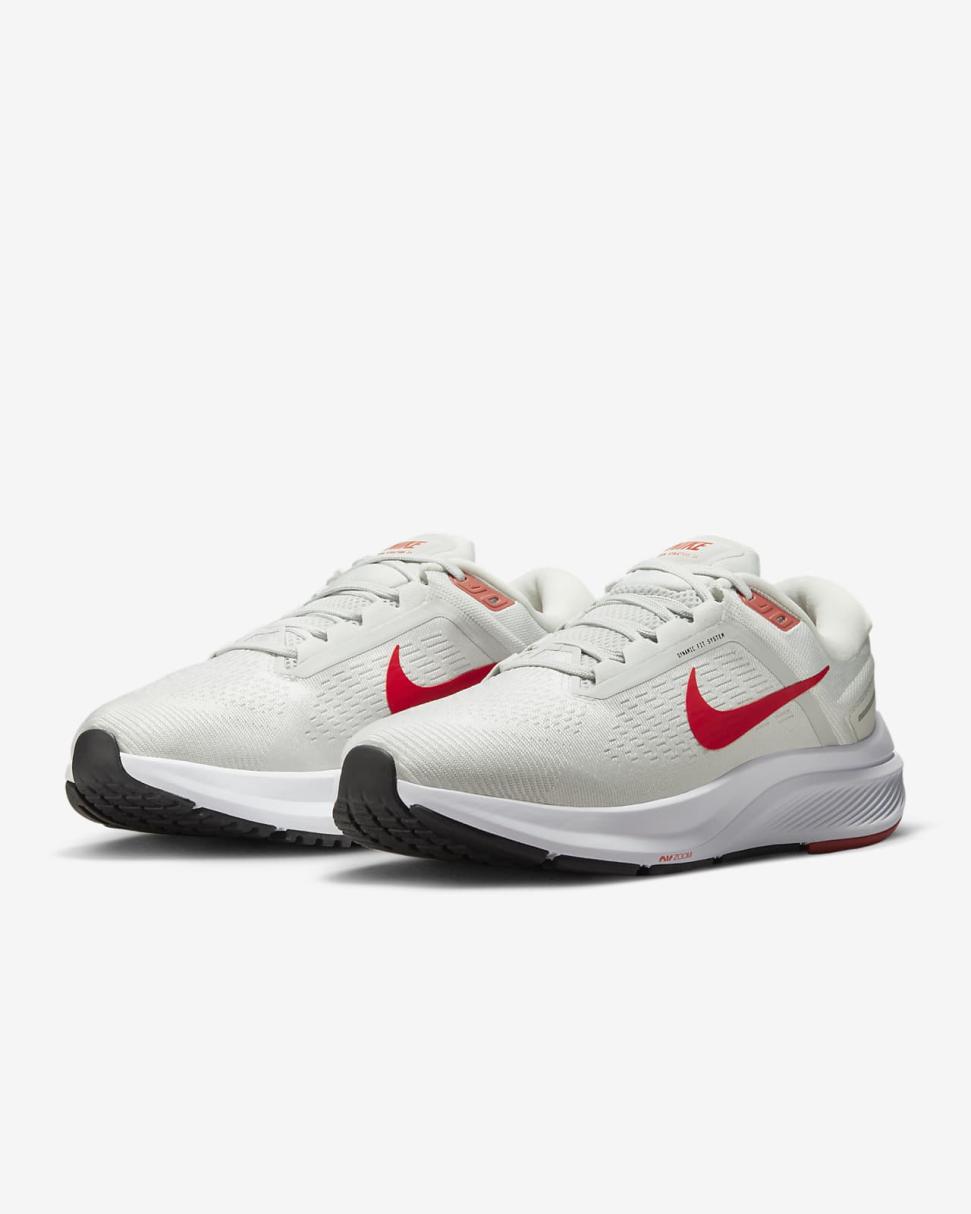 Nike Structure 24 Photon Dust/Platinum Tint/Black/Light Crimson | Mens Nike Running