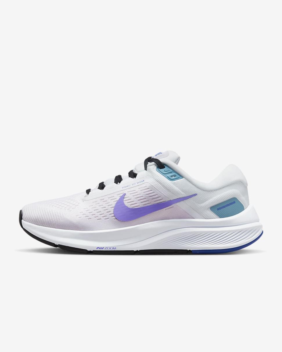 Nike Structure 24 White/Barely Grape/Cerulean/Psychic Purple | Womens Nike Running
