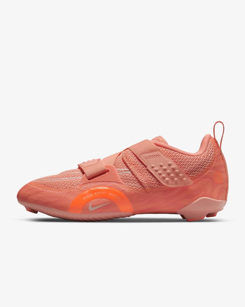 Nike SuperRep Cycle 2 Next Nature Crimson Bliss/Total Orange/Pearl White | Womens Nike Training & Gym