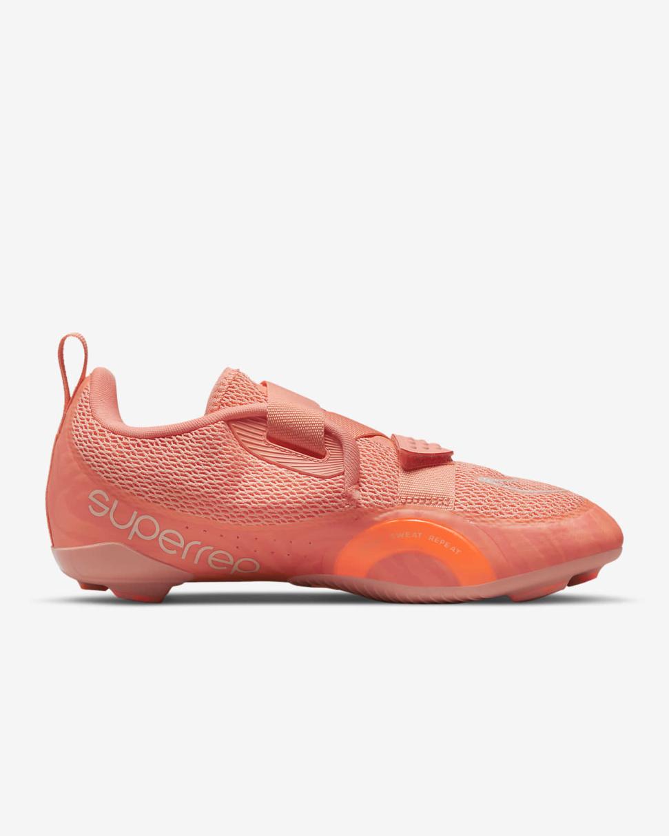 Nike SuperRep Cycle 2 Next Nature Crimson Bliss/Total Orange/Pearl White | Womens Nike Training & Gym