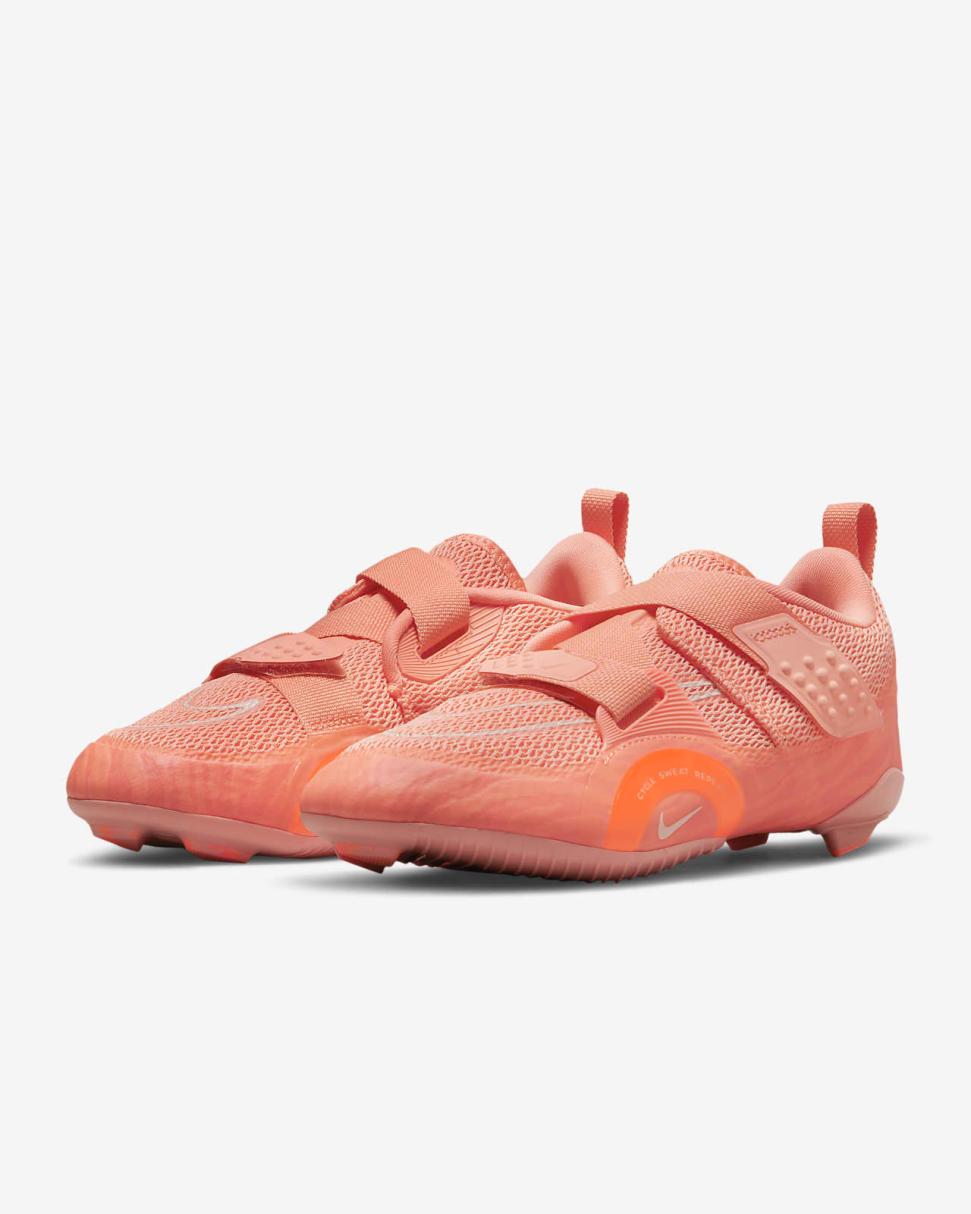 Nike SuperRep Cycle 2 Next Nature Crimson Bliss/Total Orange/Pearl White | Womens Nike Training & Gym