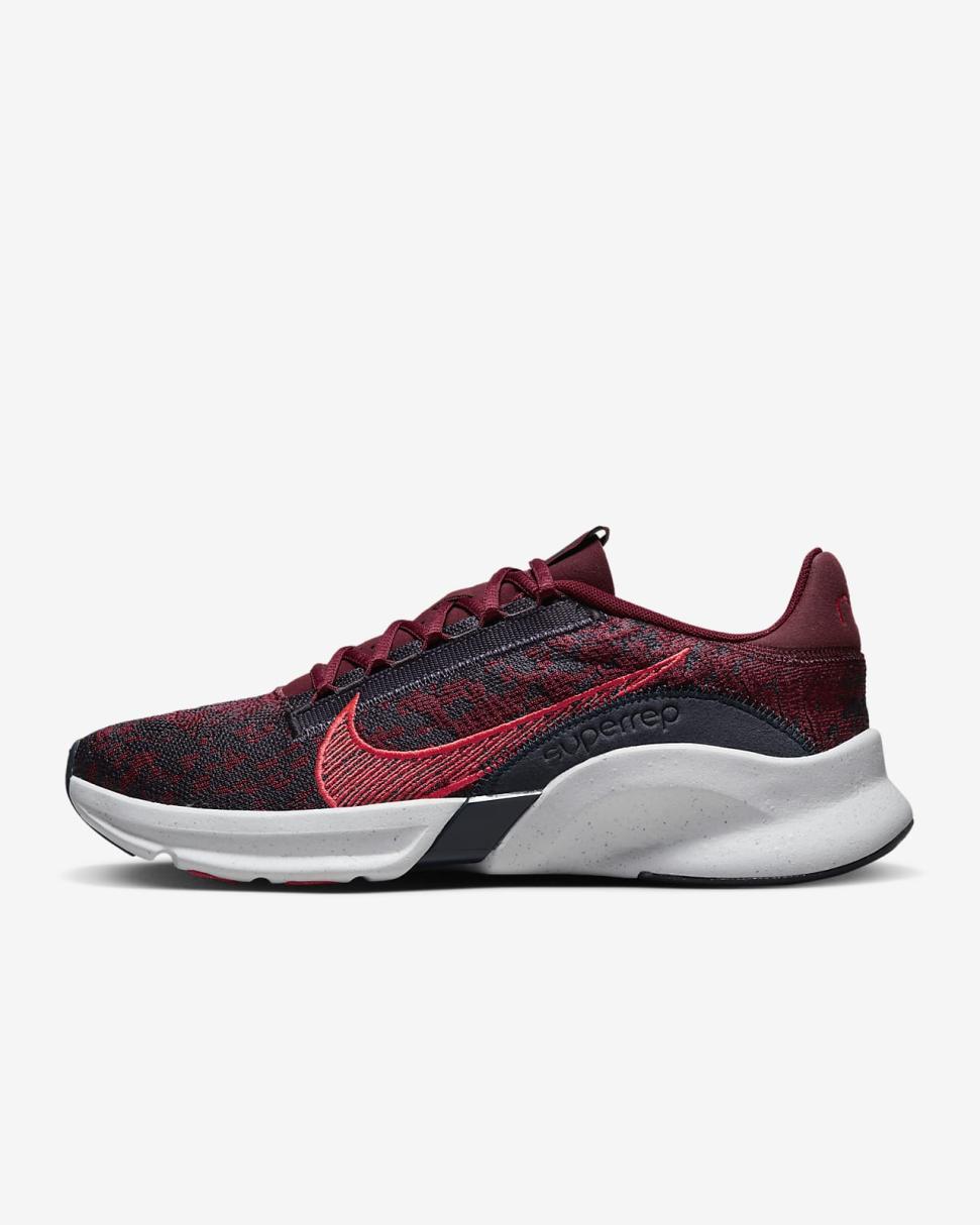 Nike SuperRep Go 3 Next Nature Flyknit Team Red/Cave Purple/Blackened Blue/Bright Crimson | Mens Nike Training & Gym