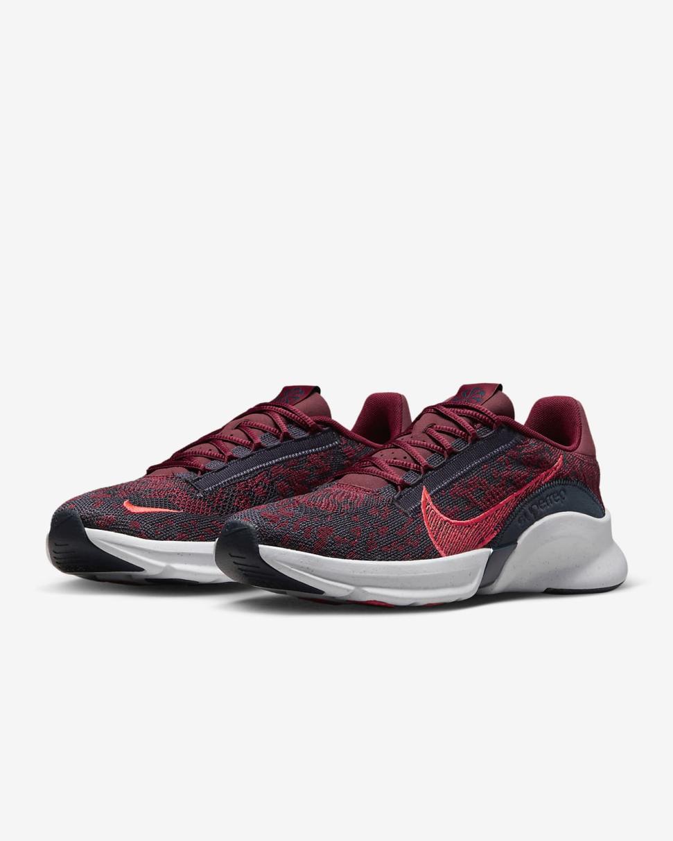 Nike SuperRep Go 3 Next Nature Flyknit Team Red/Cave Purple/Blackened Blue/Bright Crimson | Mens Nike Training & Gym