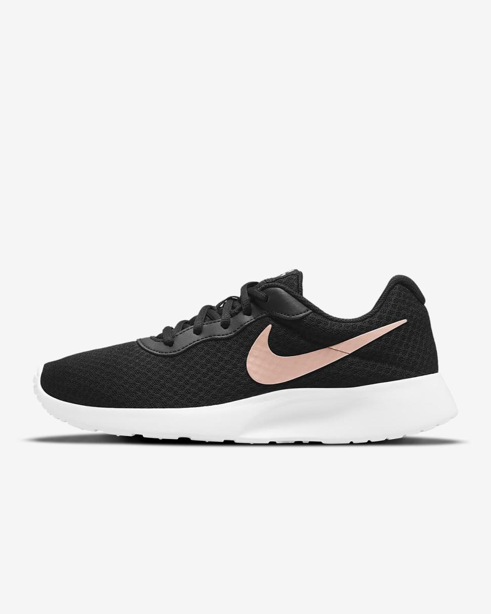Nike Tanjun Black/Barely Volt/White/Metallic Red Bronze | Womens Nike Lifestyle