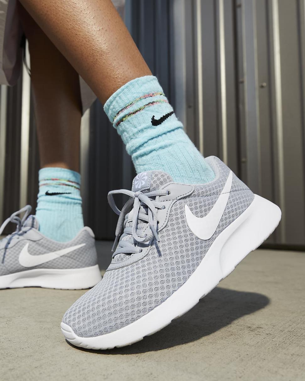 Nike Tanjun Wolf Grey/Barely Volt/Black/White | Womens Nike Lifestyle