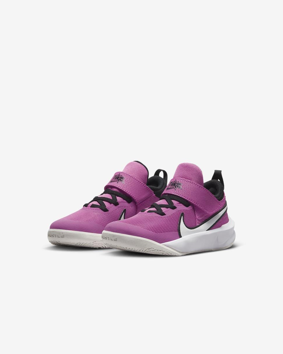 Nike Team Hustle D 10 Cosmic Fuchsia/Summit White/White | Kids Nike Basketball