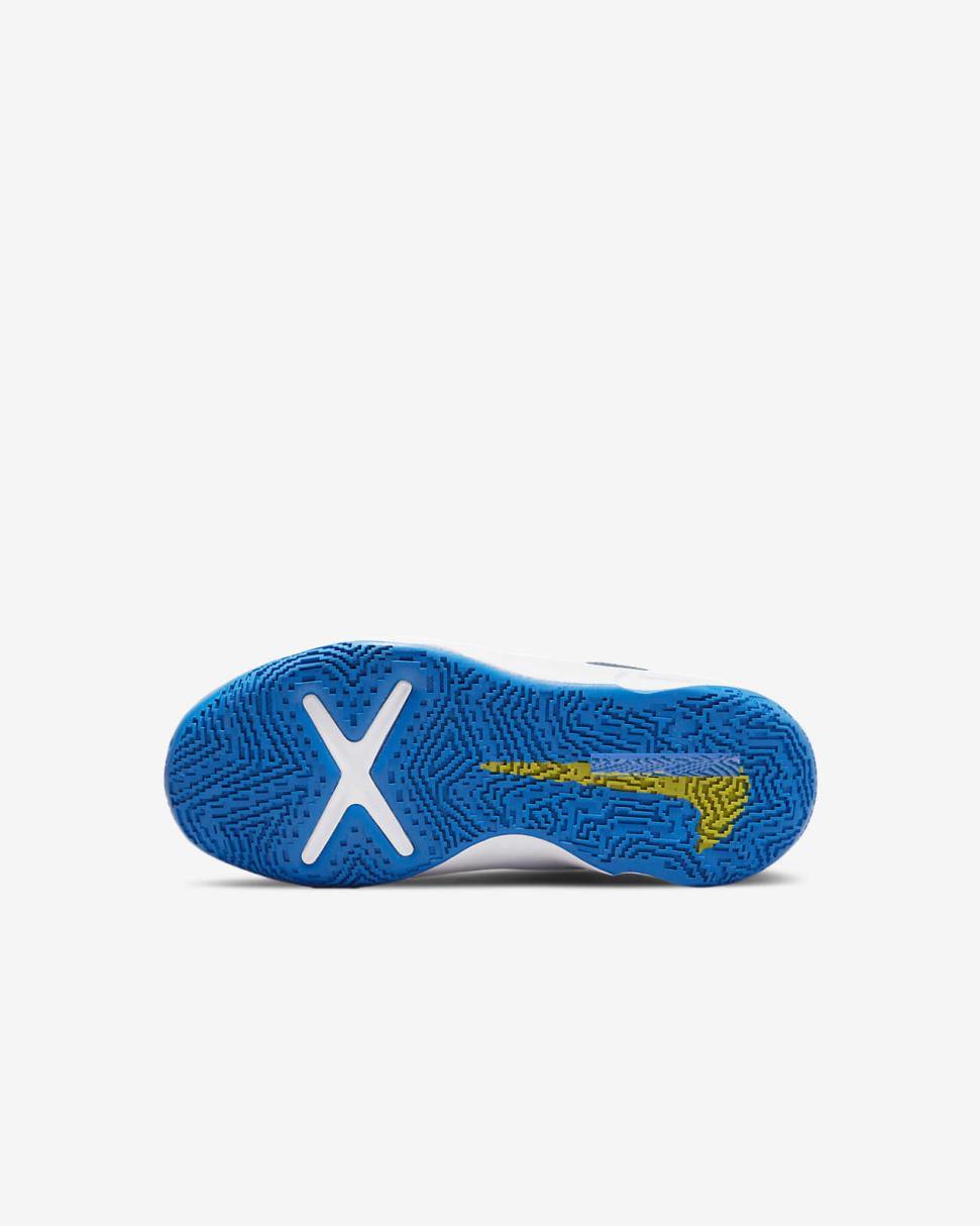 Nike Team Hustle D 10 Grey Fog/Mystic Navy/Atomic Green/Photo Blue | Kids Nike Basketball