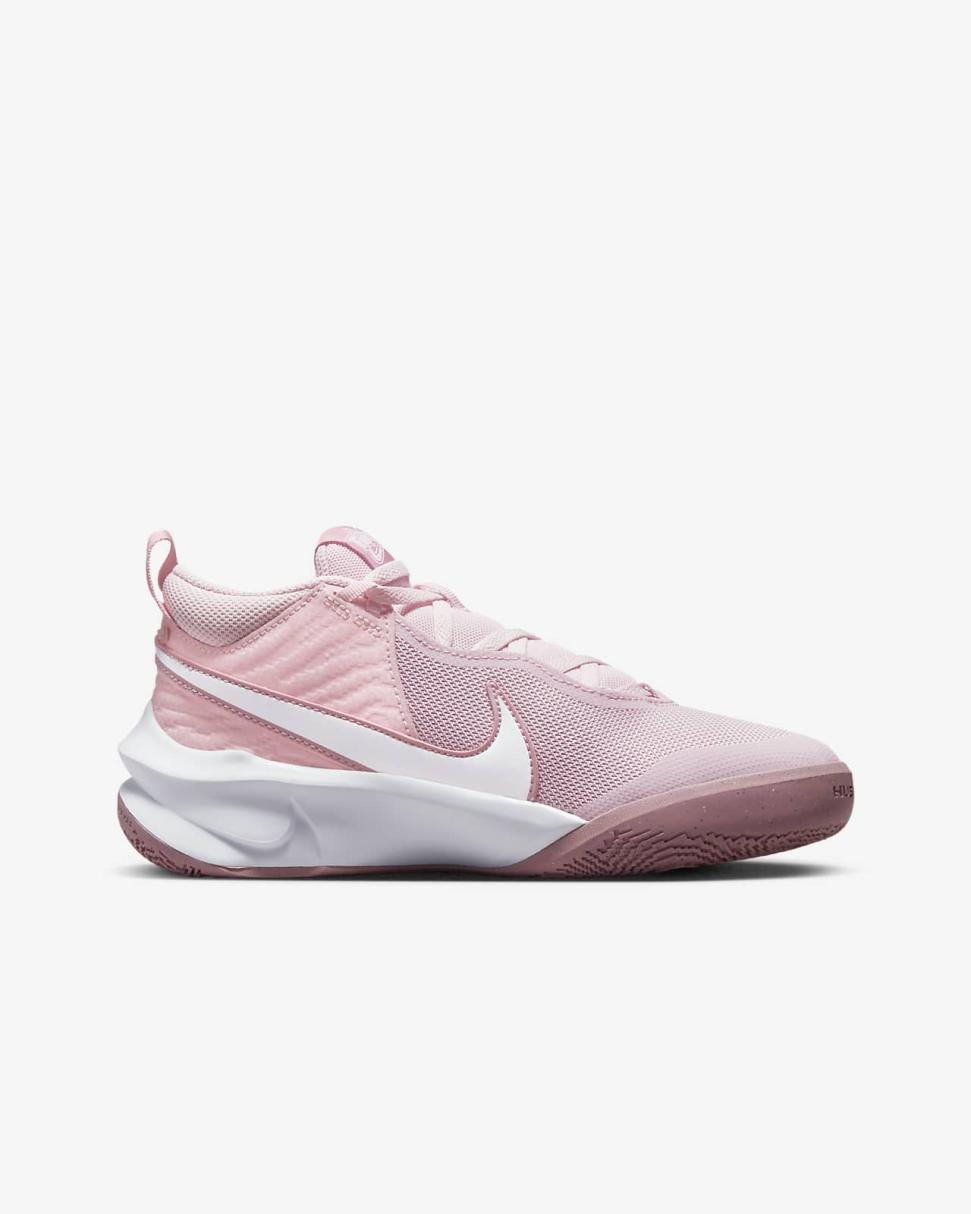 Nike Team Hustle D 10 Pink Foam/Medium Soft Pink/Elemental Pink/White | Kids Nike Basketball