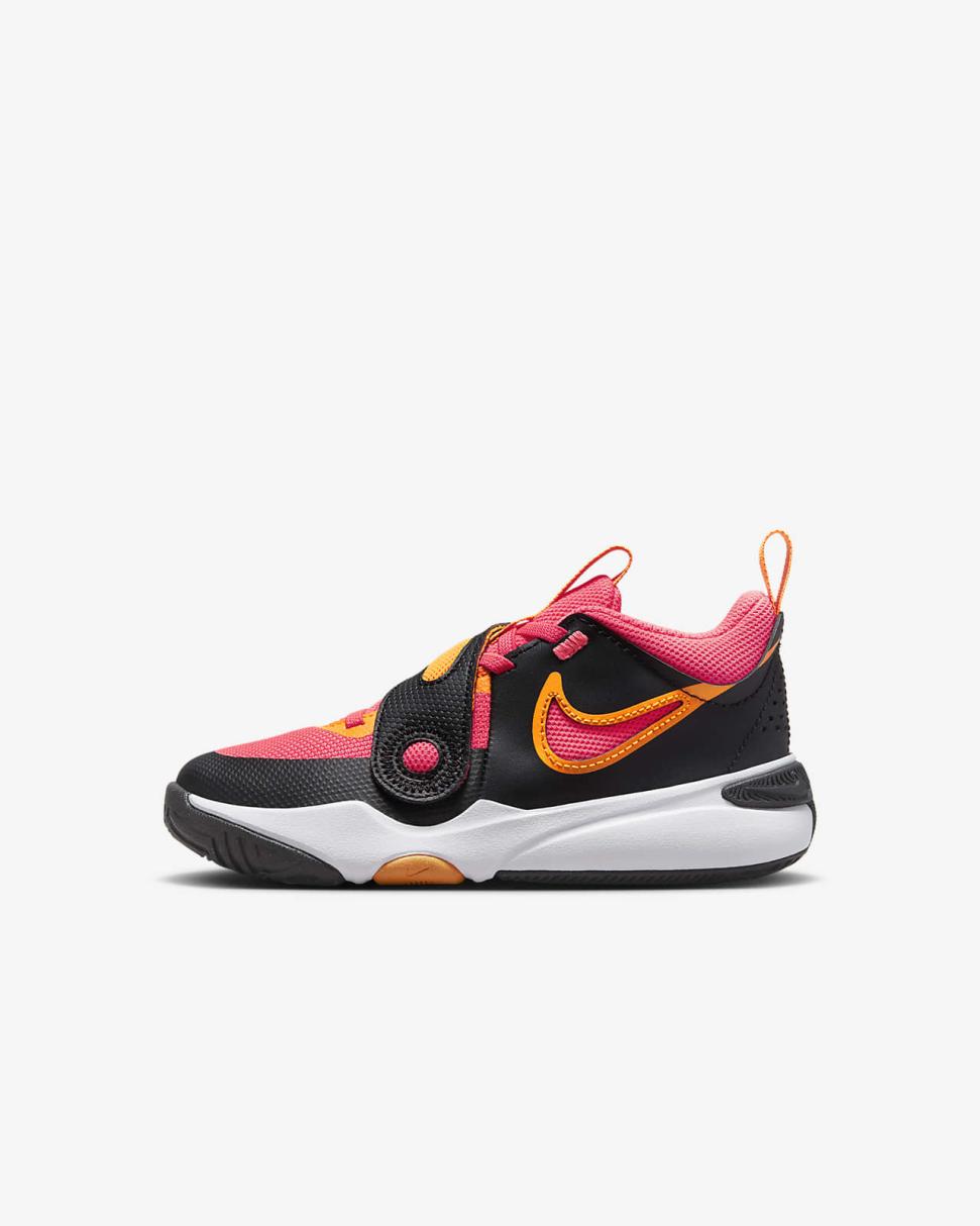 Nike Team Hustle D 11 Black/Vivid Orange/White/Hot Punch | Kids Nike First Day Kicks