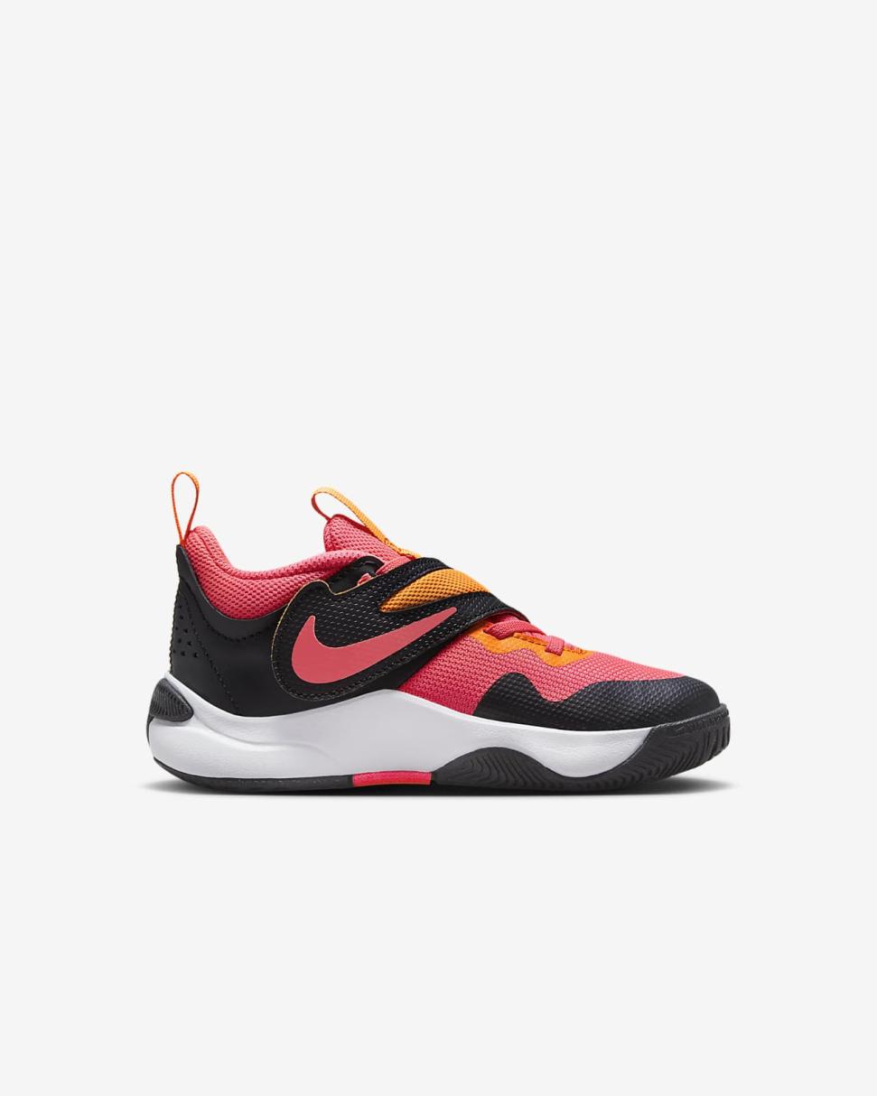 Nike Team Hustle D 11 Black/Vivid Orange/White/Hot Punch | Kids Nike First Day Kicks