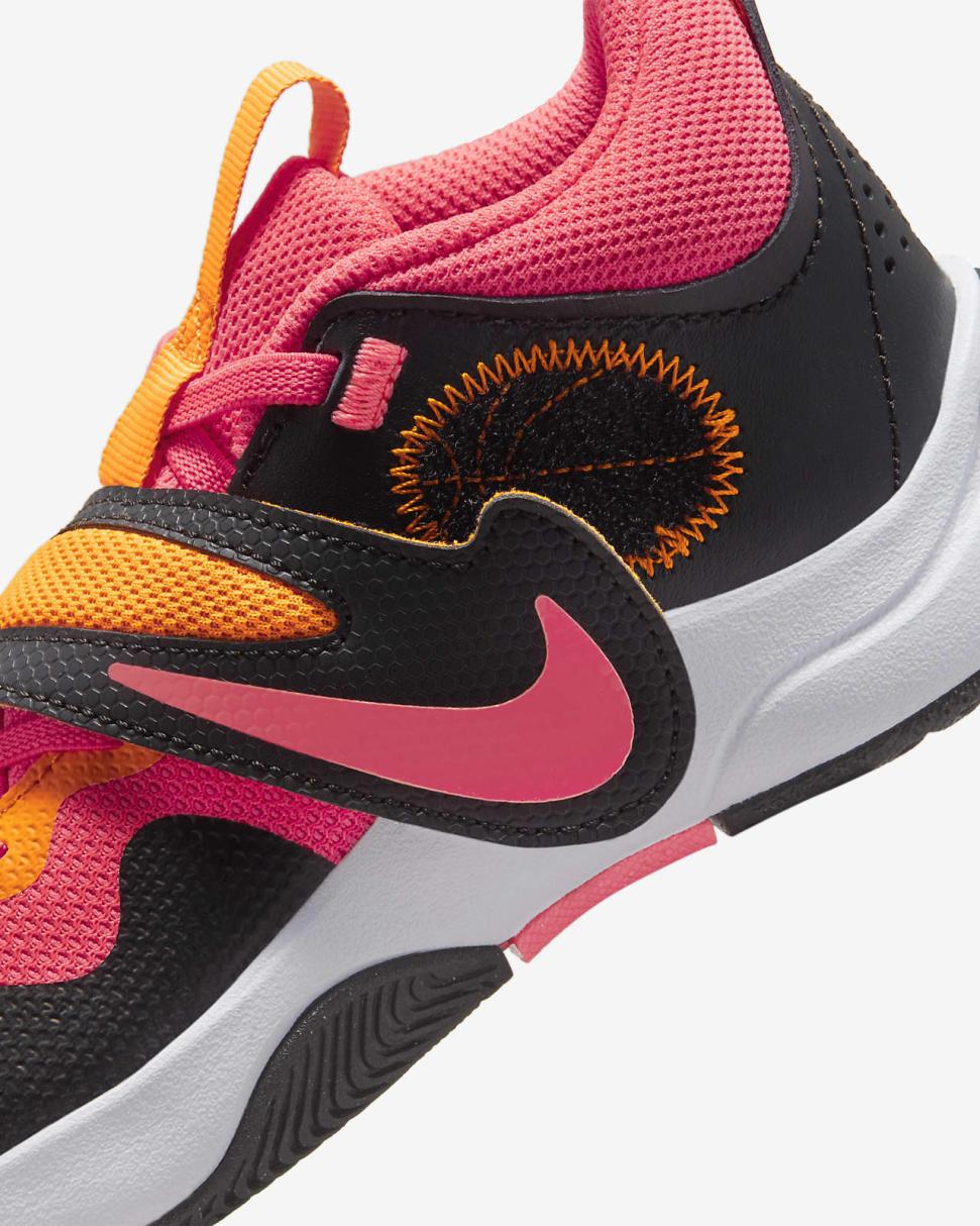 Nike Team Hustle D 11 Black/Vivid Orange/White/Hot Punch | Kids Nike First Day Kicks