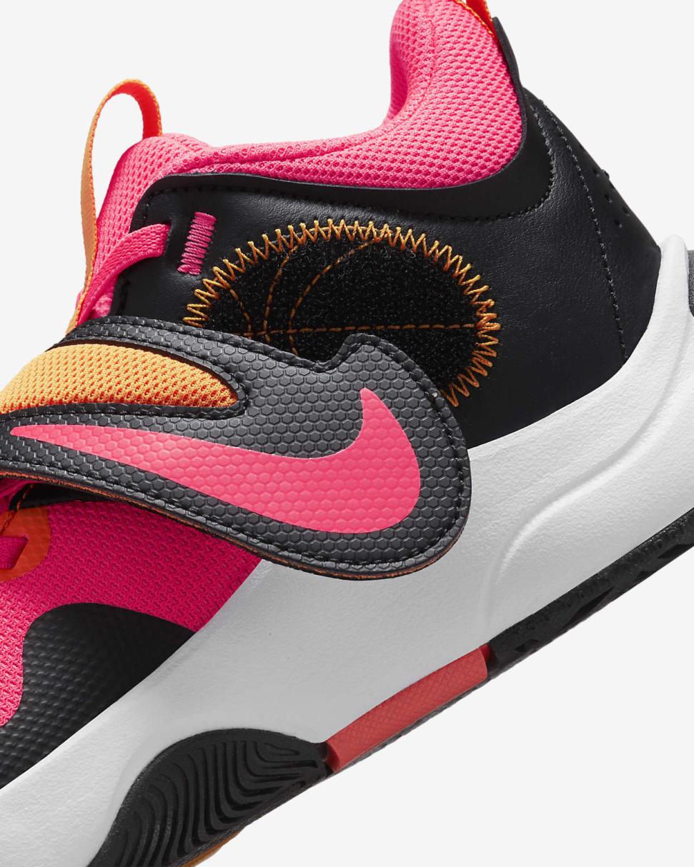 Nike Team Hustle D 11 Black/Vivid Orange/White/Hot Punch | Kids Nike First Day Kicks