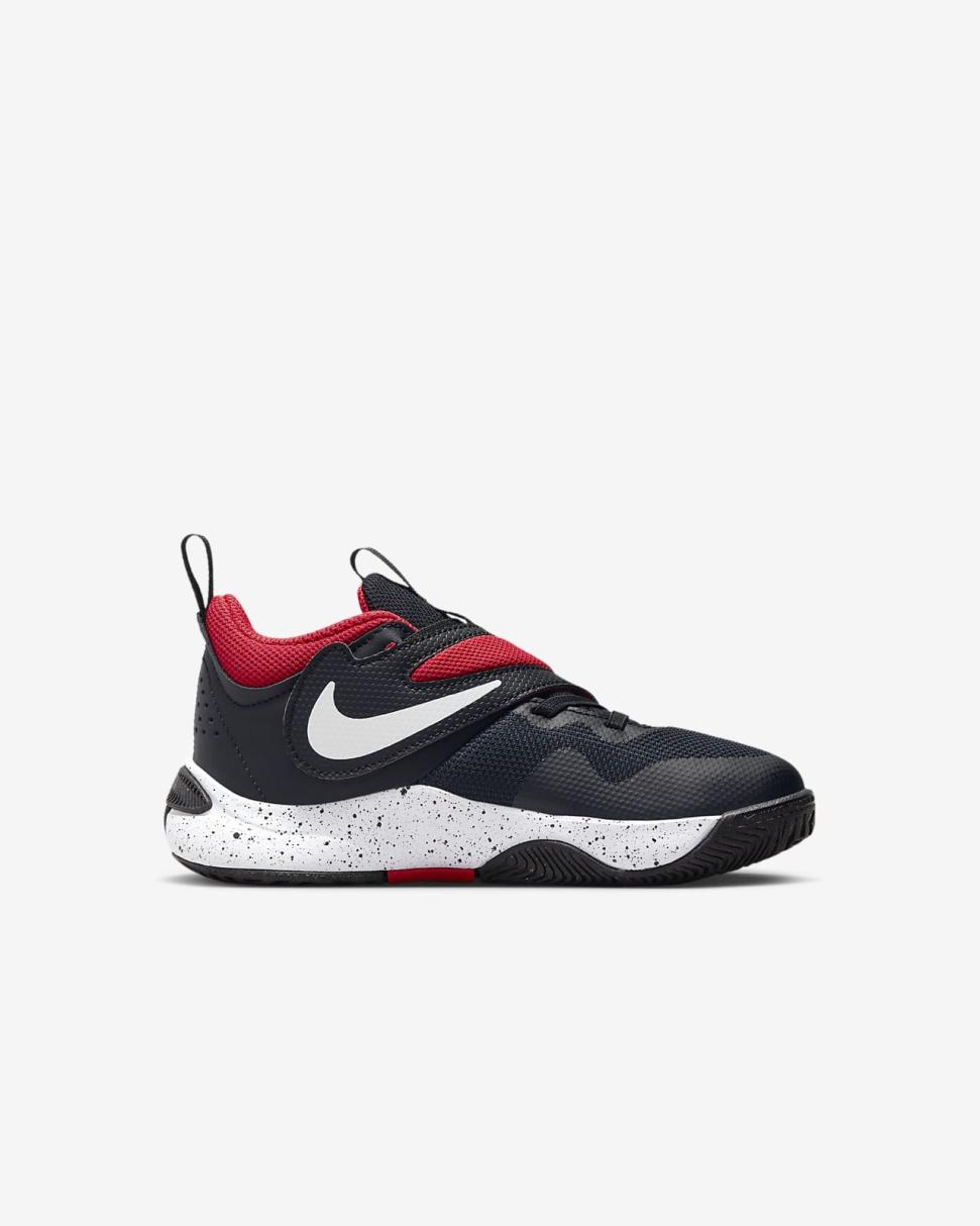 Nike Team Hustle D 11 Black/White/University Red | Kids Nike First Day Kicks