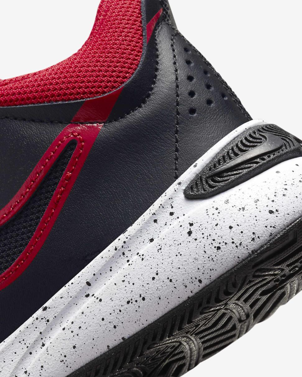 Nike Team Hustle D 11 Black/White/University Red | Kids Nike First Day Kicks