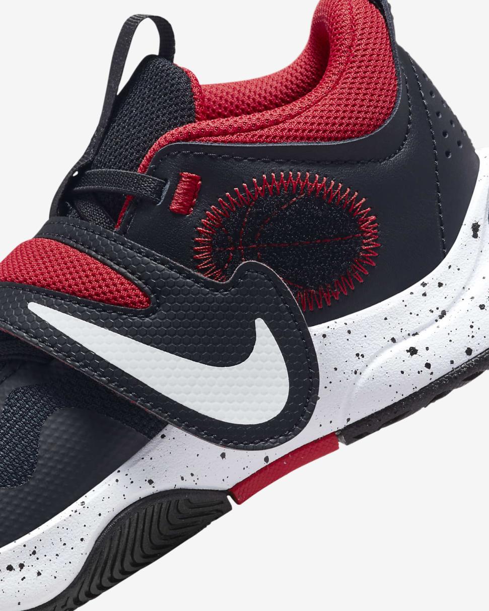 Nike Team Hustle D 11 Black/White/University Red | Kids Nike First Day Kicks