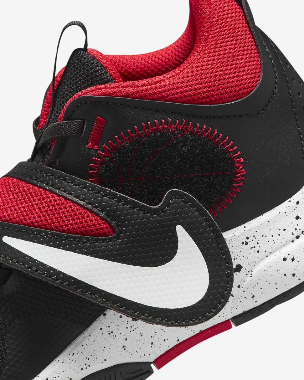 Nike Team Hustle D 11 Black/White/University Red | Kids Nike First Day Kicks