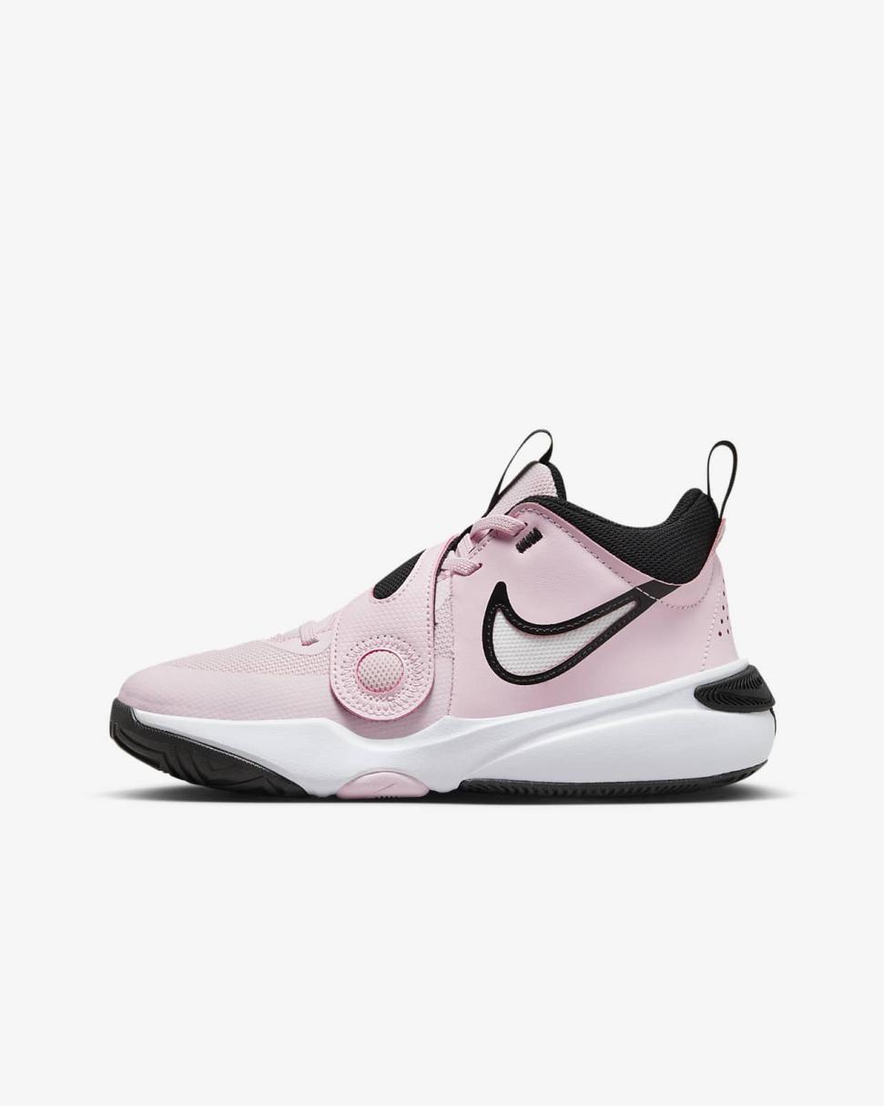 Nike Team Hustle D 11 Pink Foam/White/Black/Summit White | Kids Nike First Day Kicks