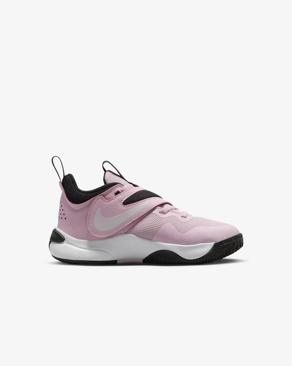 Nike Team Hustle D 11 Pink Foam/White/Black/Summit White | Kids Nike First Day Kicks