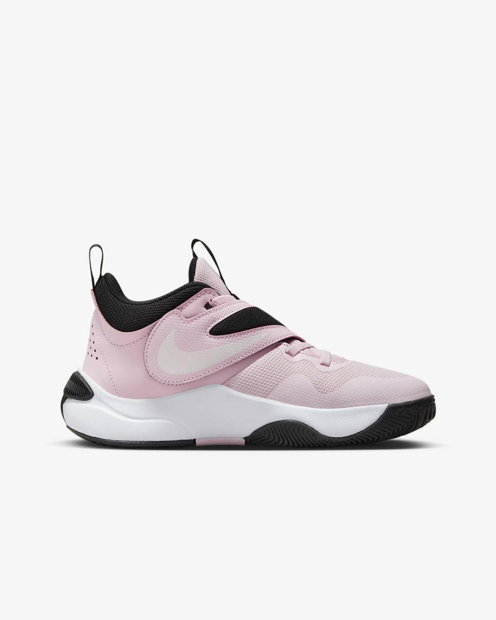 Nike Team Hustle D 11 Pink Foam/White/Black/Summit White | Kids Nike First Day Kicks
