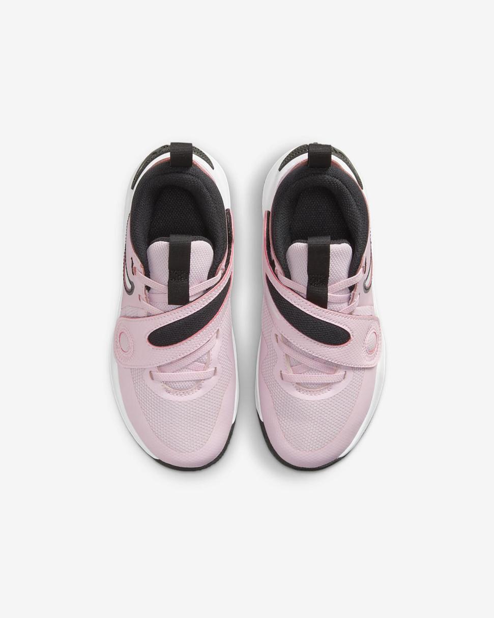Nike Team Hustle D 11 Pink Foam/White/Black/Summit White | Kids Nike First Day Kicks