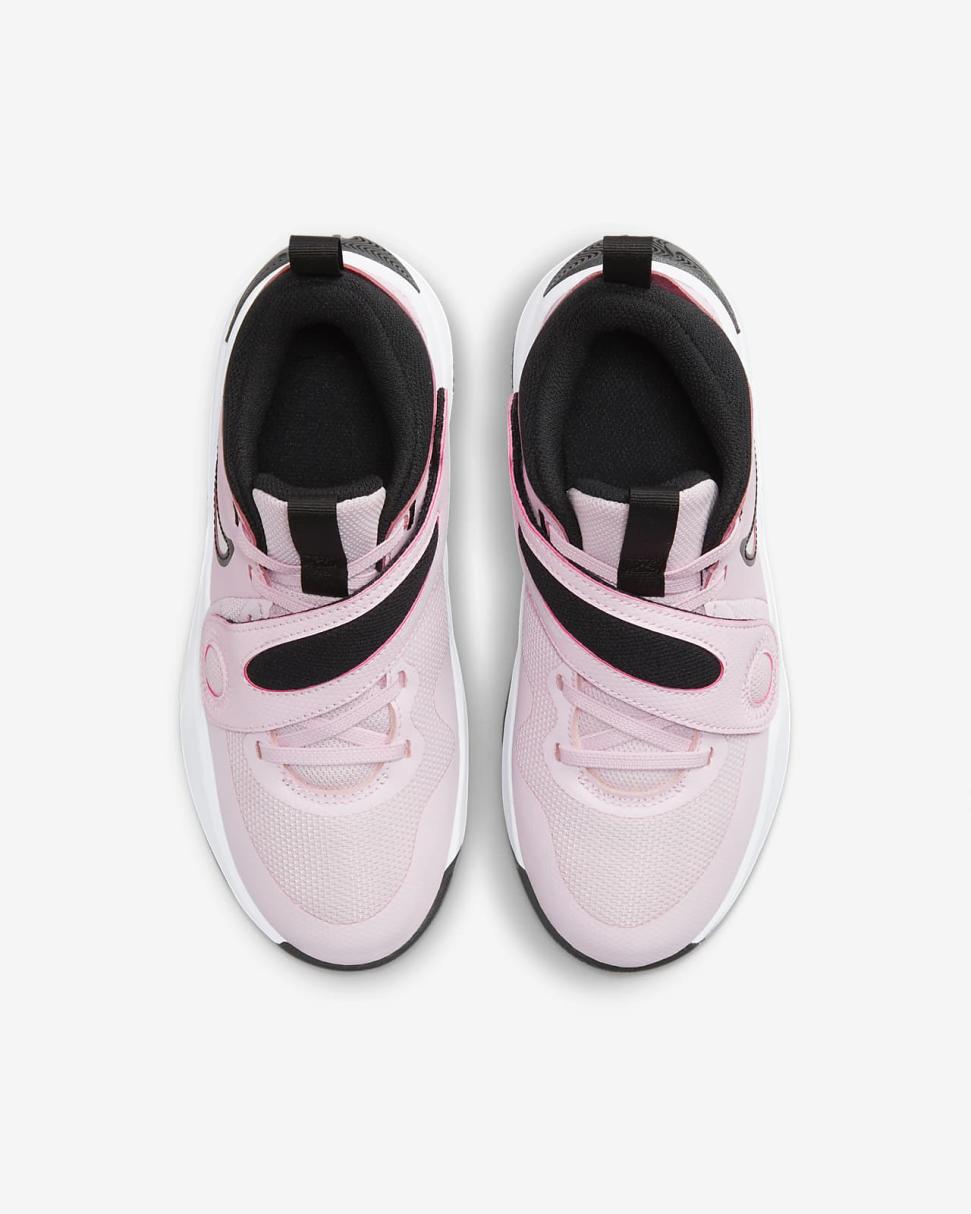 Nike Team Hustle D 11 Pink Foam/White/Black/Summit White | Kids Nike First Day Kicks