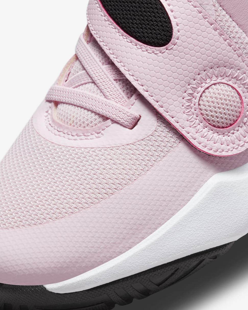 Nike Team Hustle D 11 Pink Foam/White/Black/Summit White | Kids Nike First Day Kicks