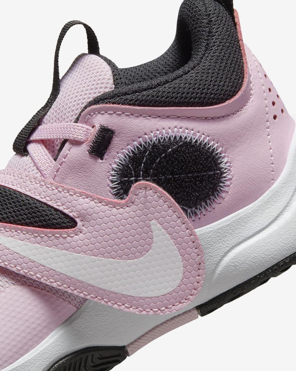 Nike Team Hustle D 11 Pink Foam/White/Black/Summit White | Kids Nike First Day Kicks