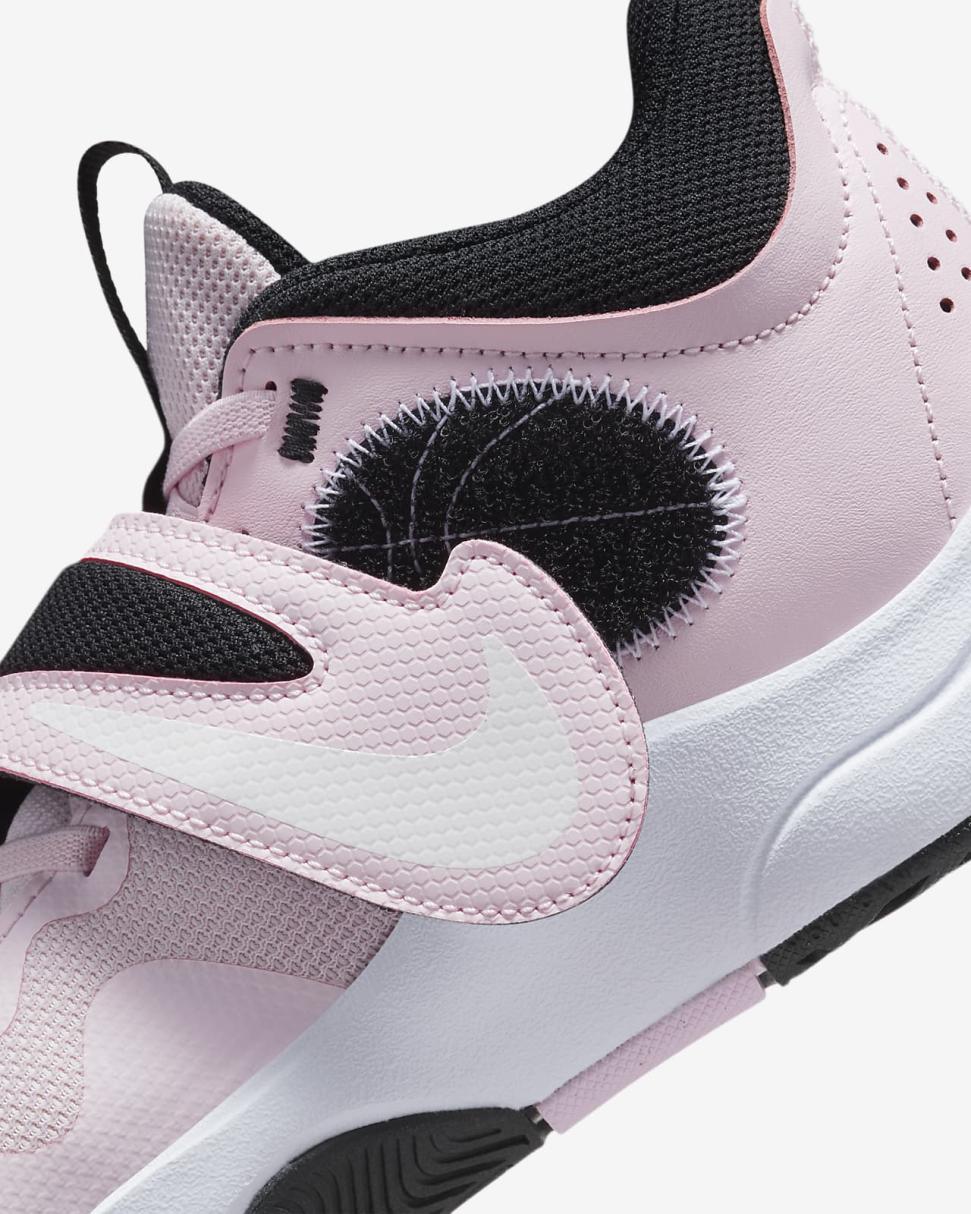 Nike Team Hustle D 11 Pink Foam/White/Black/Summit White | Kids Nike First Day Kicks