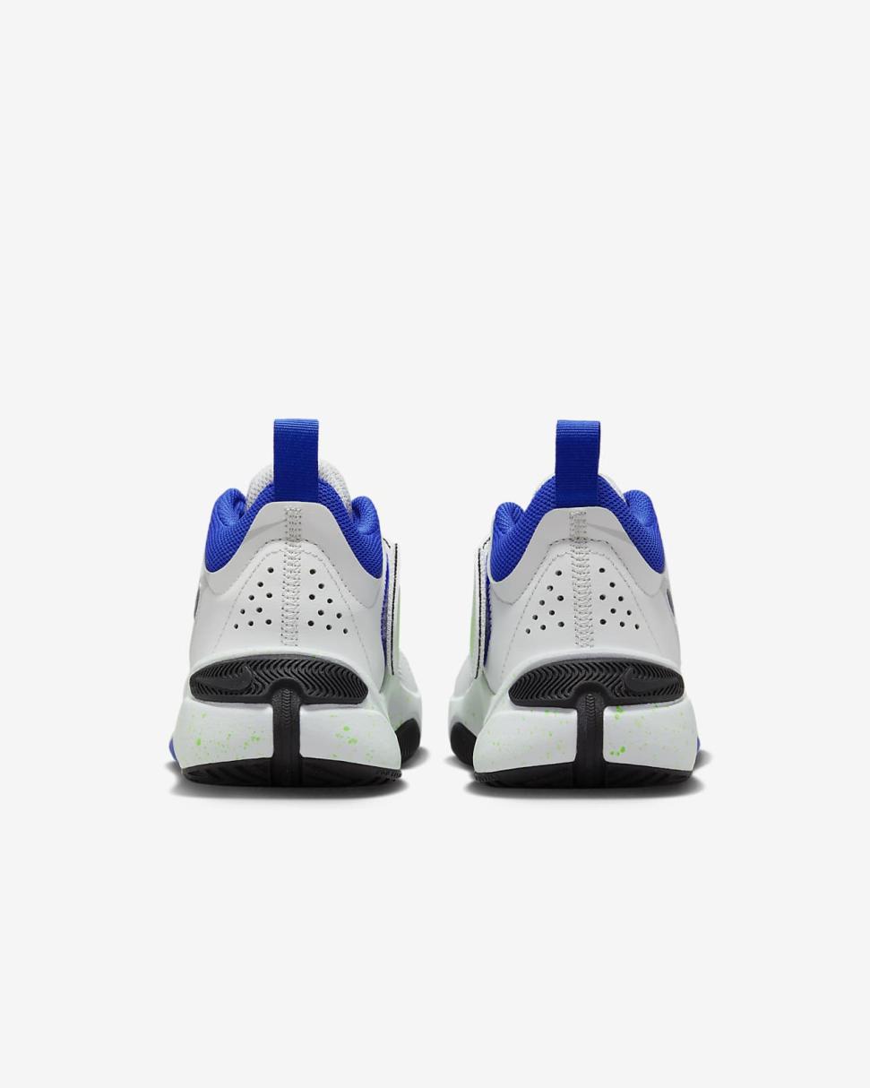 Nike Team Hustle D 11 Summit White/Pure Platinum/Green Strike/Racer Blue | Kids Nike First Day Kicks