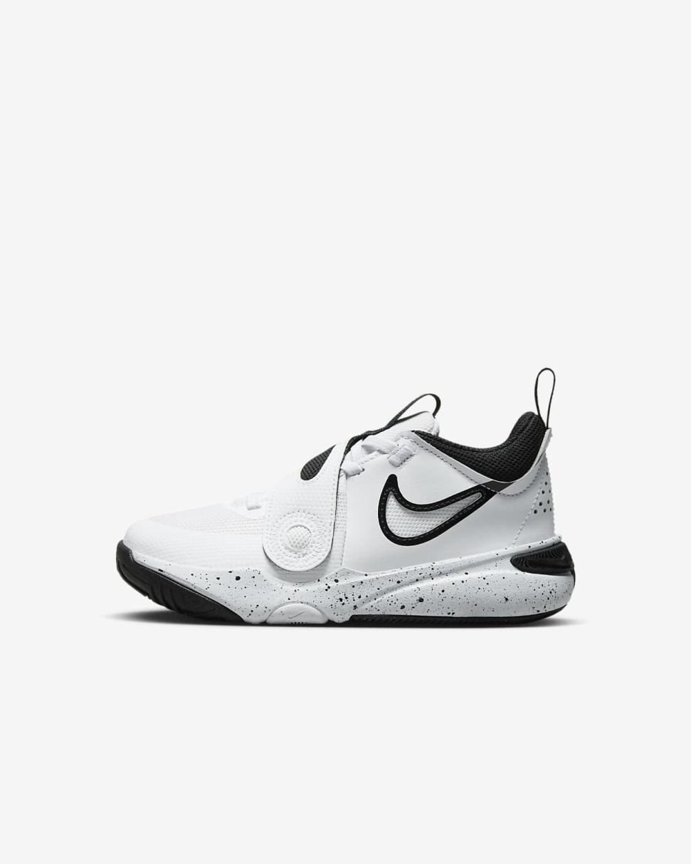 Nike Team Hustle D 11 White/Black | Kids Nike First Day Kicks