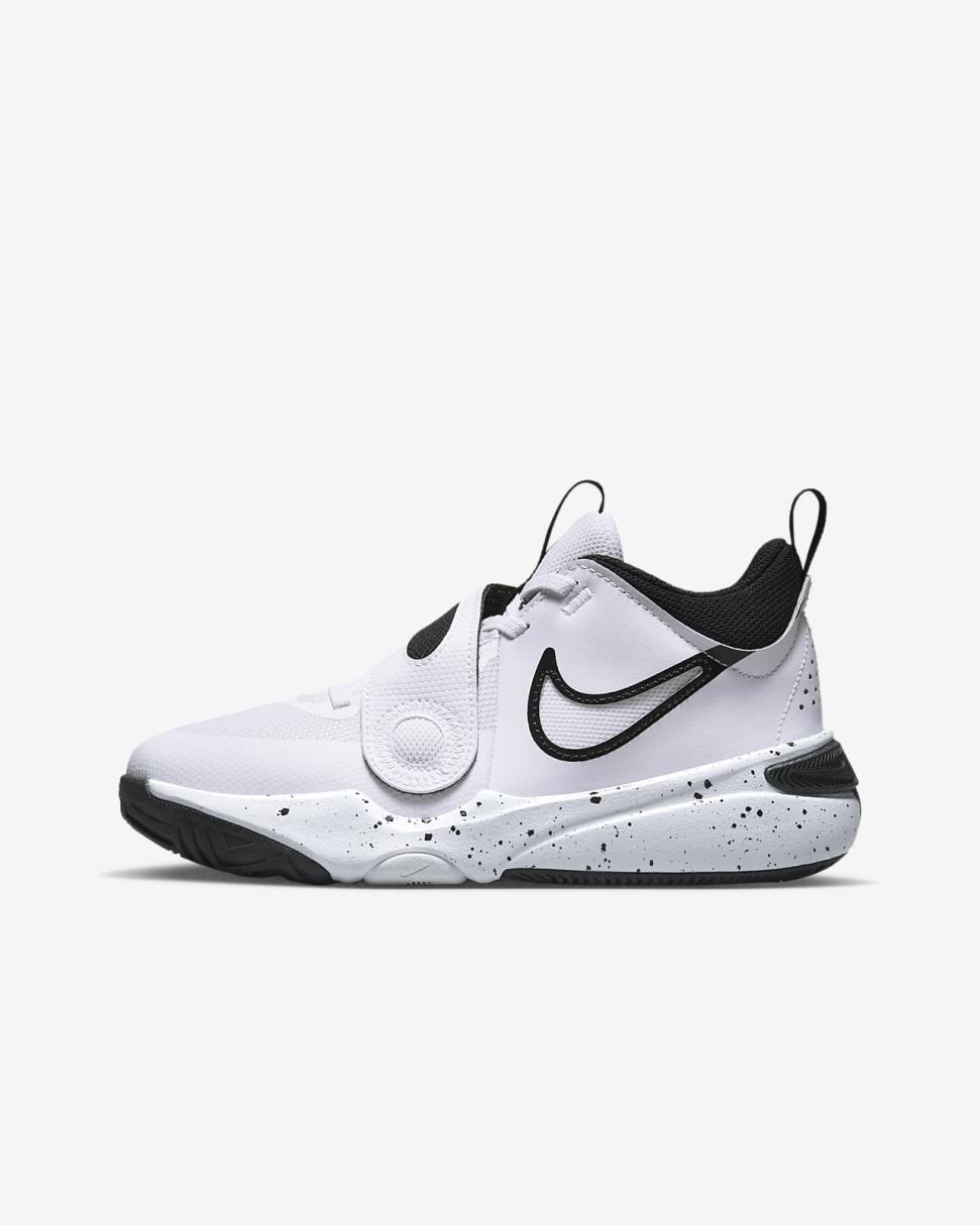 Nike Team Hustle D 11 White/Black | Kids Nike First Day Kicks
